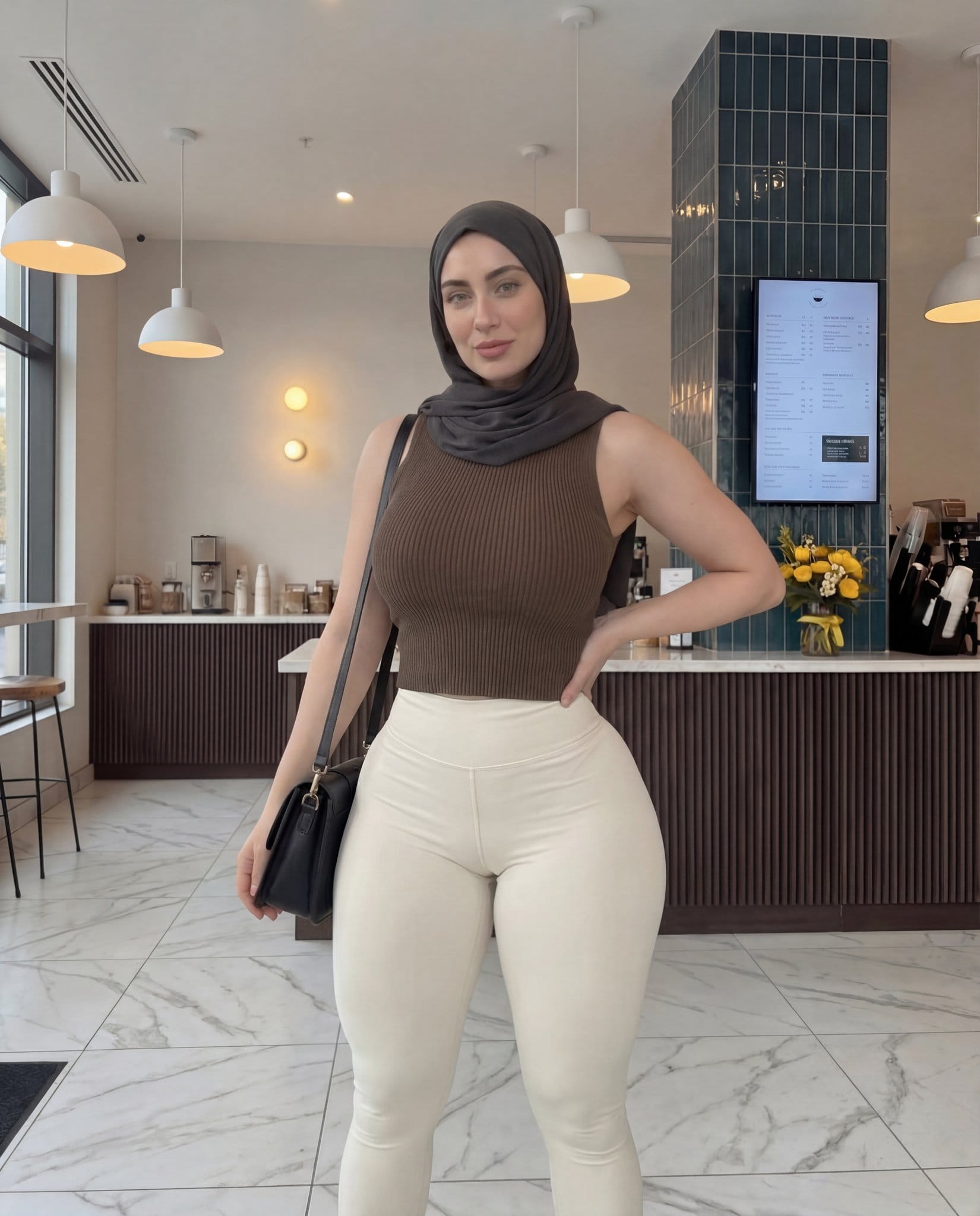 Sarah Albarcha Moroccan model Arab Thick Booty Hijab Big Ass Huge Tits - جمال المرأة بدون ذنب أو إدانة سارة البارشا